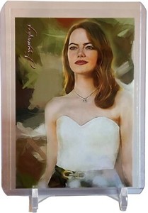 Emma Stone Limited Edition Art Card No. 12 #30/50 Auto Signed by Edward Vela