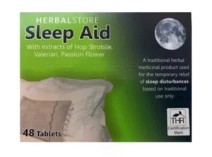 Herbal Store Sleep Aid Tablets Sleeping ,Anxiety and Insomnia Qty 48