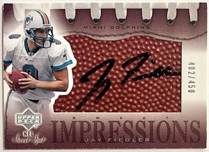 2002 Upper Deck Jay Fiedler AUTO Sweet Spot Sweet Impressions 402/450 SI-JF - Foto 1 di 2