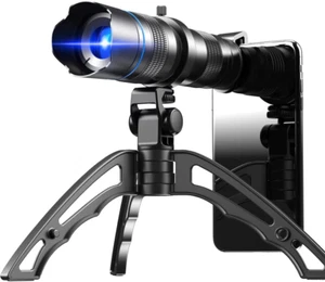 HD 20-40X Zoom Lens,Telephoto Mobile Phone Zoom Lens with Tripods for Iphone 11 - Picture 1 of 12