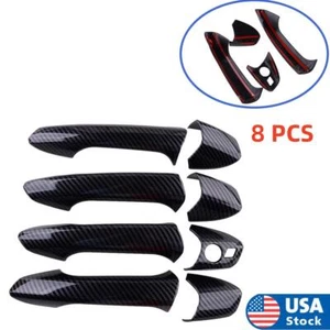 Carbon Fiber Look Handle Cover Trim Set For Mercedes-Benz C Class W204 2008-2013 - Bild 1 von 7