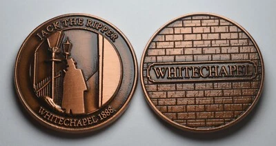JACK THE RIPPER Collectable Coin. Copper, High Relief. Whitechpel 1888 Vicrorian