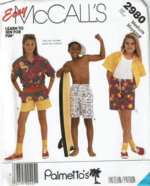 Womens Uncut McCalls Sewing Pattern 9011 Blouse Shorts Top Pants Jacket Size 8