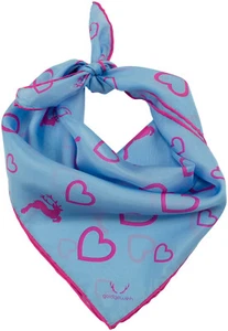 Trachtentuch Blau Blue Pink 100% Seide Silk scarf Nickituch Hirsche Stags Herz - Bild 1 von 1