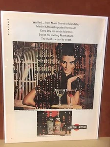 Vintage 1970 "Wanted" Martini and Rossi Print Ad - Picture 1 of 1