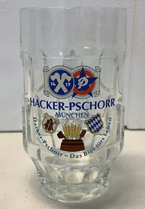 Tazza birra in vetro Hacker-Pschorr Brau Munchen 0,5 L vintage Germania Ovest Rastal - Foto 1 di 6