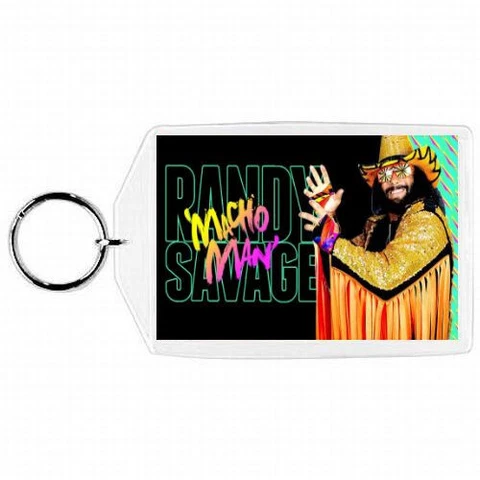 WWE WWF RANDY MACHO MAN SAVAGE WRESTLING KEYCHAIN / ORNAMENT #8 Cover