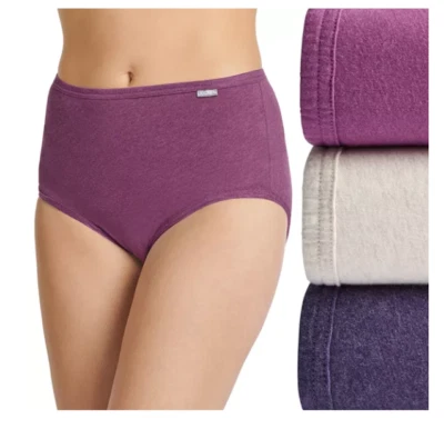 Women Jockey 3-Pack Briefs (PLUM HEATHER ASST) Cotton Comfort Classic Underwear - Image 1 of 4