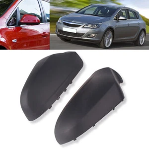 Par de carcasas de cubierta de espejo retrovisor negro mate para Opel Astra 2004-2008 EE. UU. - Imagen 1 de 5