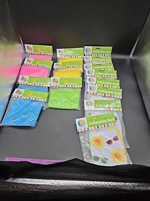 Лот из 15 - виниловый цветной надувной 9» мячи новый в упаковках 9 дюймов надувной - Изображение 1 из 4