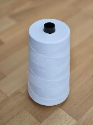 Heavy Duty Tex 80 White Sewing Thread Spool 6000 Yards - Made in USA by A&E NEW - Image 1 of 4
