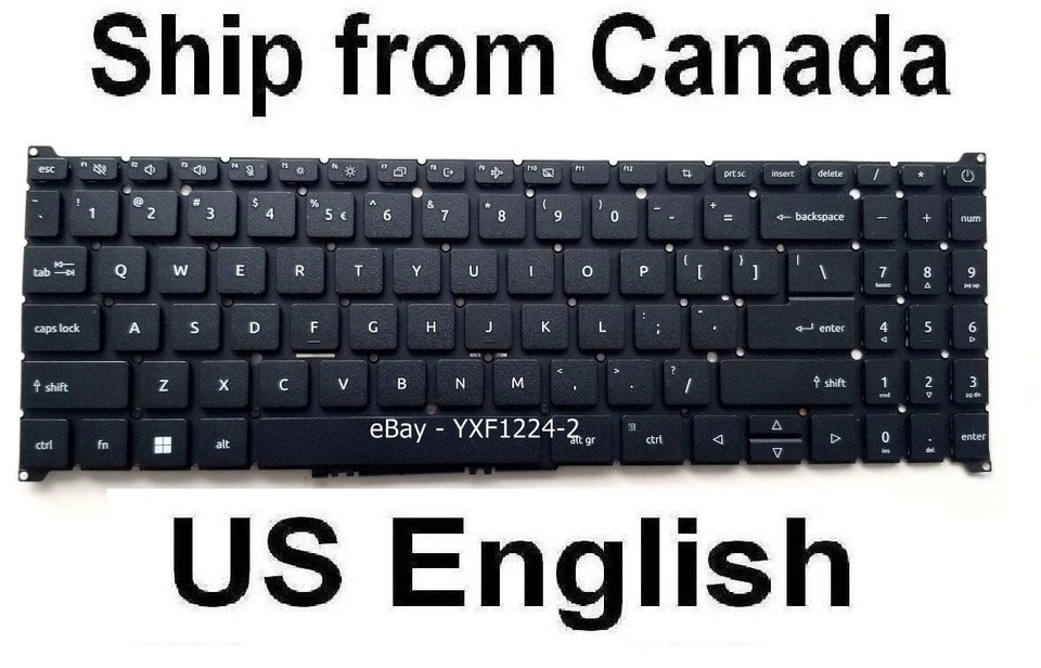 Teclado para Acer Aspire 3 15 A315-44P-R4ZR A315-44P-R22V A315-44P-R63P - EE. UU. Foto 1 de 1