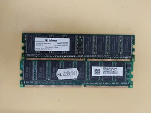 1 x Infineon & 1 x Xtron 256Mb DDR333 Memory - Tested Working - See Description - Picture 1 of 2