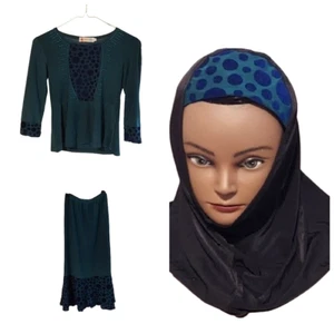 Conjunto de 3 piezas de conjuntos y faldas de abaya de poliéster para niñas de 2 a 4 años - Imagen 1 de 7