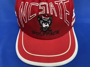 Vintage NCAA NC State Wolfpack Men Snapback USA Ballcap 3 Stripes Made In USA - Picture 1 of 13