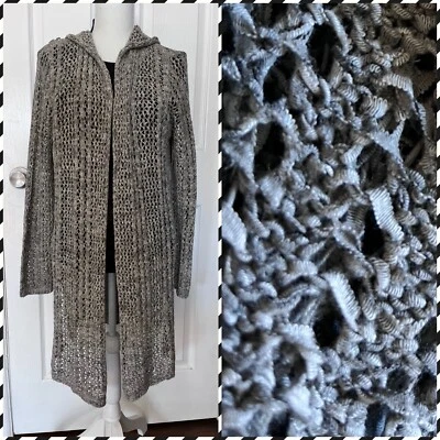 Gray Cardigan Sweater Duster With Hood Ladies Small Splendid  - Image 1 of 4