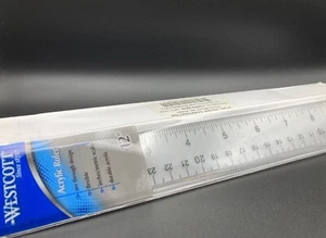 Westcott School Ruler Clear Flexible Acrylic Ruler 12 Inches - 12 pack - Picture 1 of 7