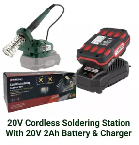 Parkside 20V Cordless Soldering Station with 20v 2ah Battery and Charger New - Picture 1 of 8