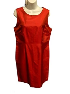 Worthington Red Orange Iridescent Silk Sleeveless Sheath Dress Size 10P NWT - Picture 1 of 5