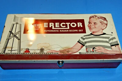 #2 A.C.Gilbert Erector Set Metal Case Box 1959 Automatic Radar Scope Made in USA - Image 1 of 4
