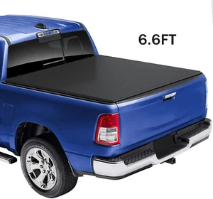 6.6FT Soft Tonneau Cover For 2007-2024 Chevy Silverado GMC Sierra 1500 2500 3500 - Picture 1 of 9
