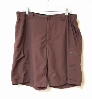 Pantalones Cortos Columbia Sportswear Talla 38 10" Ripstop Borgoña Senderismo Camping Aire Libre Foto 1 de 4