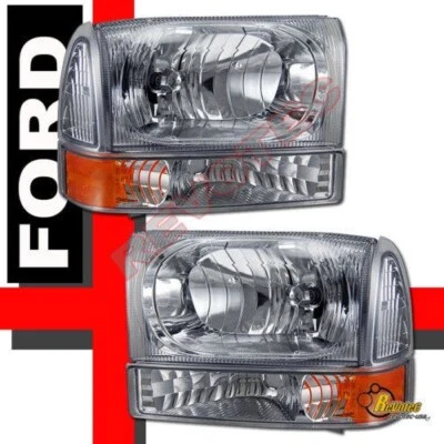 Faros de excursión Superduty 99-04 Ford F250 F350 + luces de parachoques de señal  Foto 1 de 4