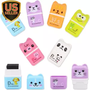 6 Pcs Cute Pencil Eraser, Cartoon Animal Themed Roller Colorful Rectangle Era... - Picture 1 of 1
