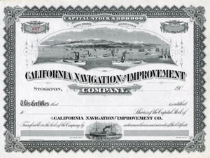 19__ California Navigation & Improvement Stock Certificate - Picture 1 of 1