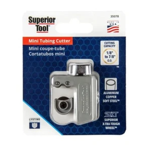 Herramienta Superior Mini Cortador de Tubos 1/8-7/8" OD 35078, Aluminio, Cobre, Acero Suave - Imagen 1 de 9