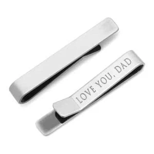 "Love You, Dad" Hidden Message Tie Bar - Picture 1 of 5