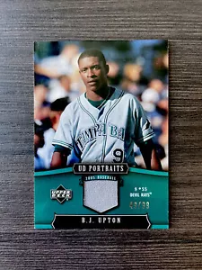 B.J. Upton UD Portraits SP Game Worn Rookie Jersey Card (49/99)🔥 - Picture 1 of 2