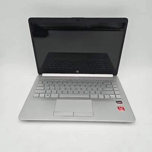 Broken HP Laptop 14-dk1025wm 14" Ryzen 3 3300U 2.2GHz 4GB RAM 256GB SSD - Picture 1 of 12