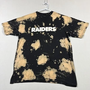 Las Vegas Raiders Crew Neck Tie-Dye Casual Cotton NFL Tee T Shirt Mens Medium M - Picture 1 of 9