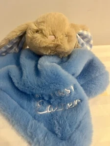 Coperta di sicurezza Baby Lovey Blue Bunny con sonaglio - Foto 1 di 5