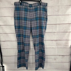 Nike Golf Tour Performance Plaid Dri-FIT Golf Pants Blue Gray Mens Size 36x30 - Picture 1 of 13