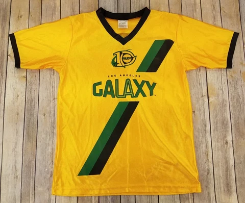 Los Angeles Galaxy T-shirt Mens L Yellow MLS Vintage Promotional Made In USA B31 Cover