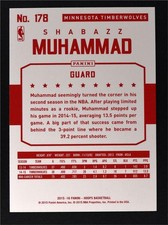 2015-16 Hoops Red Backs #178 Shabazz Muhammad - NM-MT