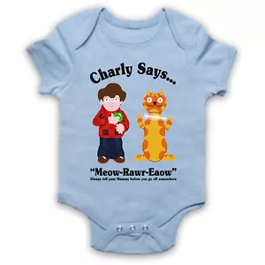 Charly 70s Retro Public Information Says Babygrow Baby Grow One Piece Wear - Picture 1 of 12