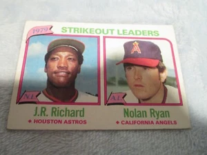 1979 Strikeout Leaders J.R. RIchard & Nolan Ryan, Topps 1980 #206 - Picture 1 of 2