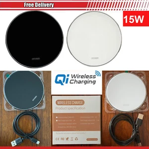 For Samsung Galaxy S24 Plus S24 Ultra 15W Qi Fast Wireless Charger Charging Pad - Picture 1 of 14