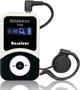 Retekess T131 Wireless Tour Guide System Receiver with 3.5mm One-Side Earphone - Afbeelding 1 van 5