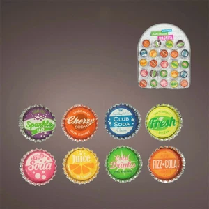 Magnet "Kronkorken" 3,5 cm zum Sammeln Coke Drink Limo bunt ver Varianten - Bild 1 von 2