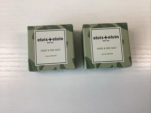 2 Elvis + Elvin Salbei & Meersalz FESTES PARFÜM 0,17 OZ. JEDES - Bild 1 von 2