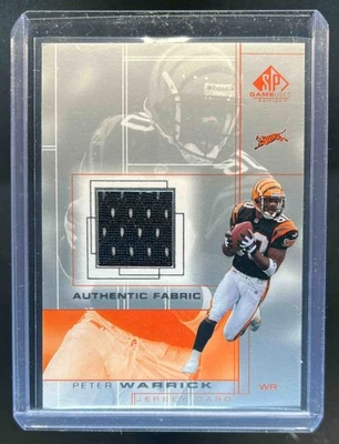 2001 SP Game Used Edition Peter Warrick Authentic Fabric Jersey #PW Bengals - Image 1 of 2
