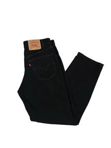 Jeans vintage Levis 550 uomo 32x30 nero vestibilità rilassata made USA denim anni 90 - Foto 1 di 11