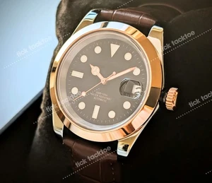Vollautomatik Schwarz Roségold 40mm Dresswatch Mod NH35A 24jewels TOP! - Bild 1 von 9