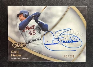 2020 Topps Tier One Cecil Fielder Talent Autograph Auto /299 Detroit Tigers - Picture 1 of 2