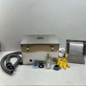 IRONWALLS 8LBS Side Inlet Commercial Grease Interceptor, Stainless Steel TRAP - Picture 1 of 9