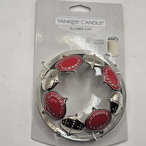 Yankee Candle Illuma Deckel Glas Topper Weihnachtsschmuck Feiertag Kappe Silber Neu in Verpackung - Bild 1 von 6